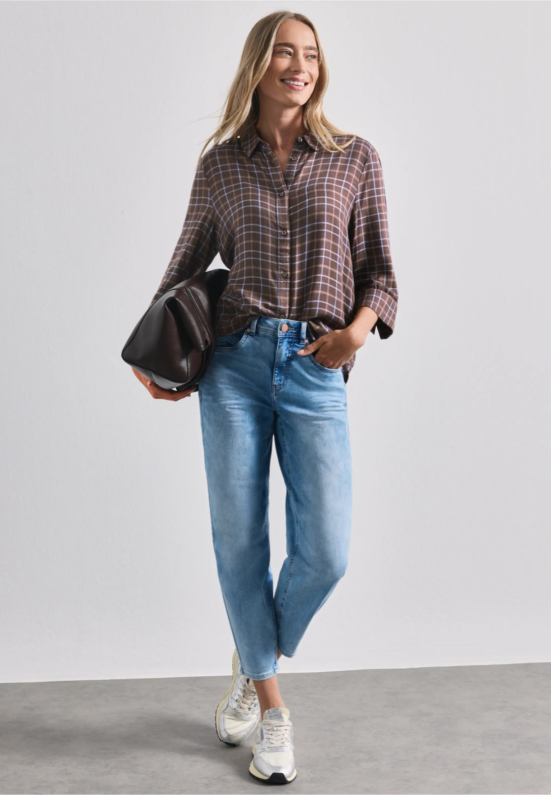 STREET ONE chemise à carreaux Femme marron Photo 6