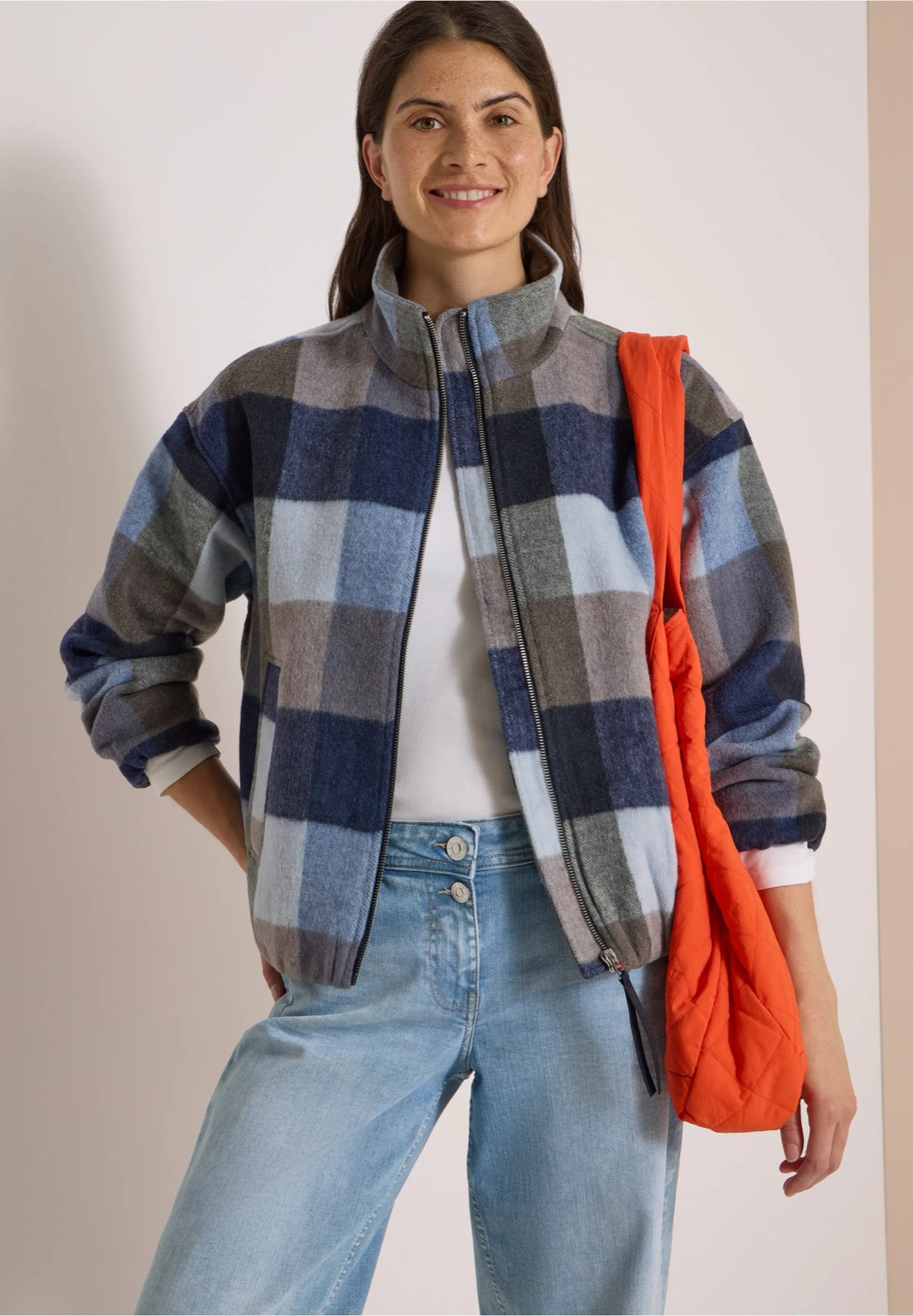 CECIL Blouson Check Homme bleu Photo 2