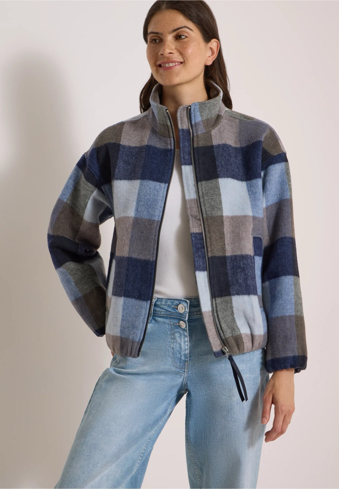 CECIL Blouson Check Homme bleu Photo 4