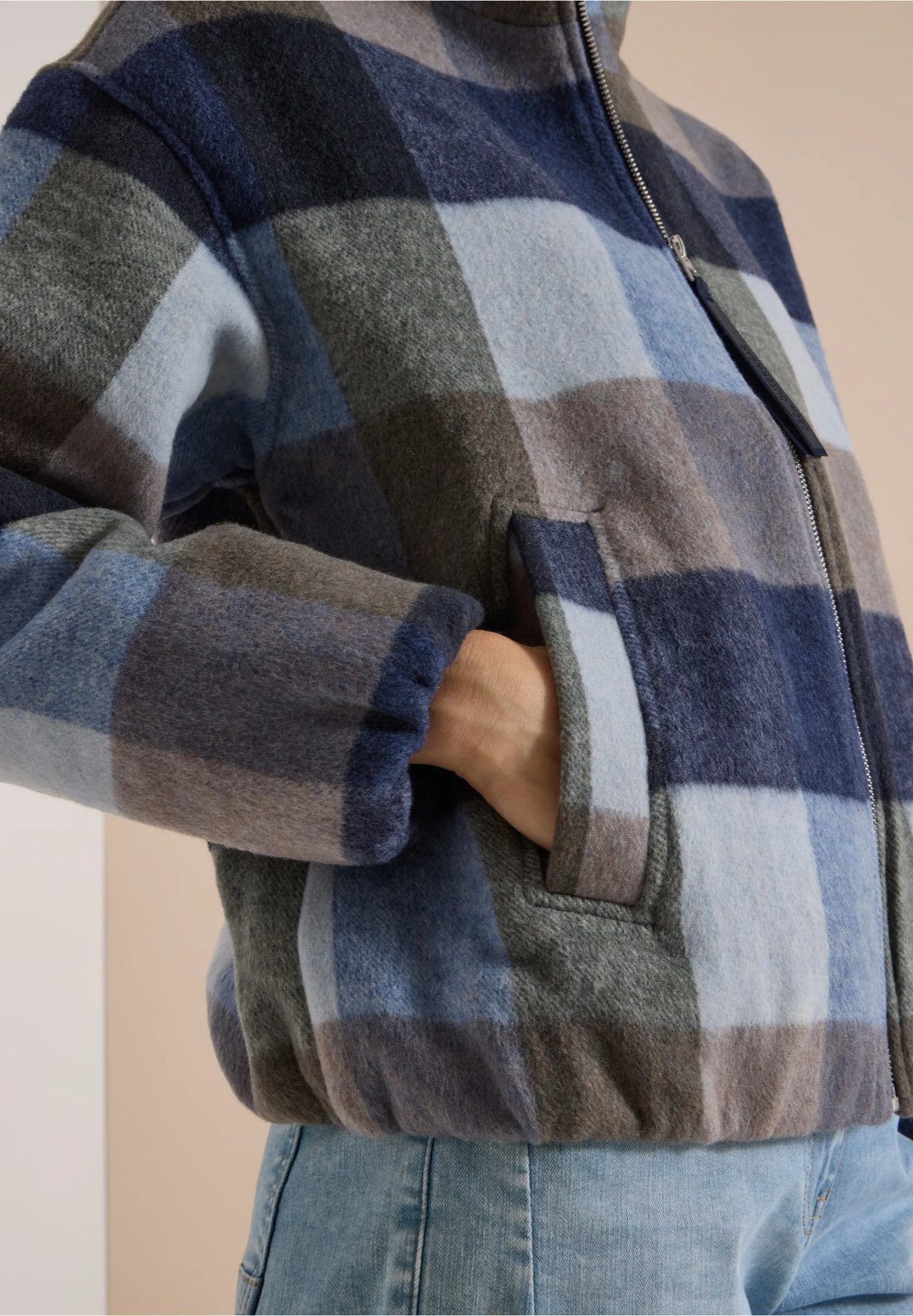 CECIL Blouson Check Homme bleu Photo 6