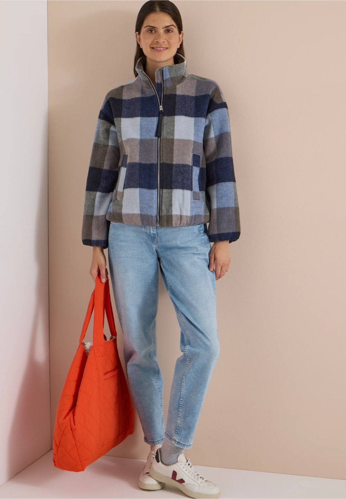 CECIL Blouson Check Homme bleu Photo 7