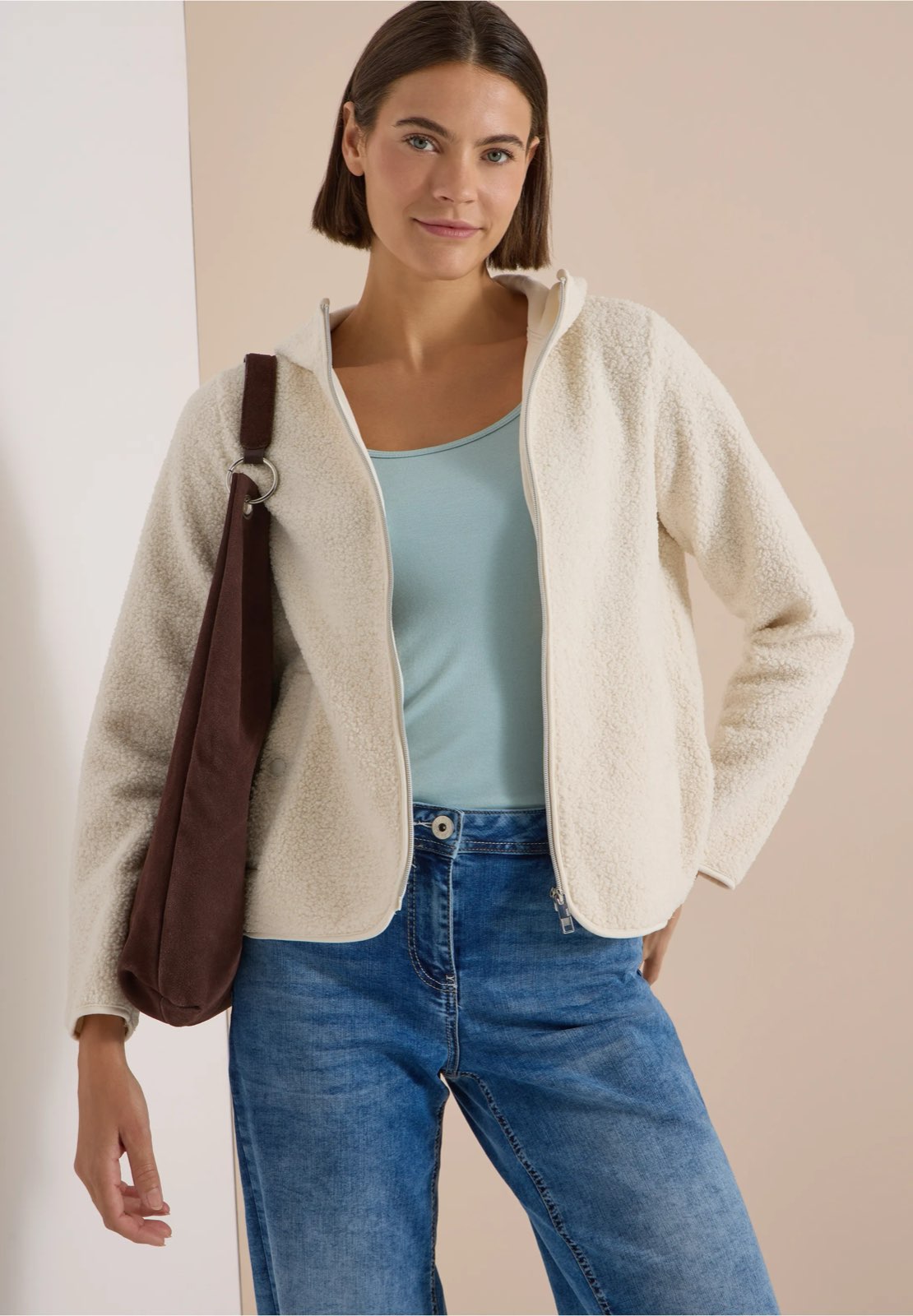 CECIL Veste Solid Teddy Femme blanc Photo 2