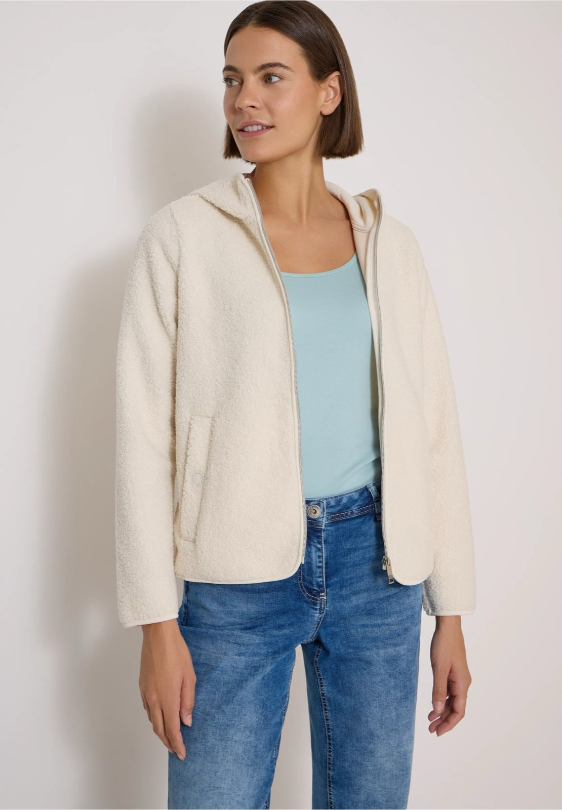 CECIL Veste Solid Teddy Femme blanc Photo 4