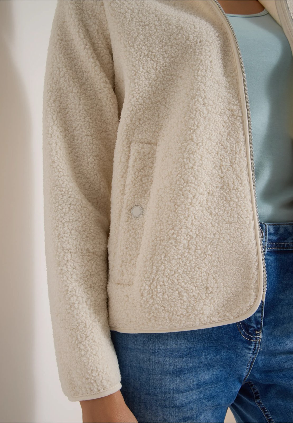 CECIL Veste Solid Teddy Femme blanc Photo 6
