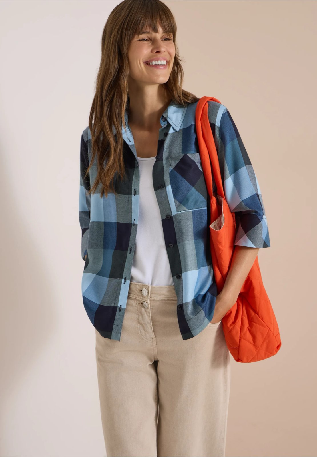 CECIL Blouse à carreaux Femme bleu Photo 2
