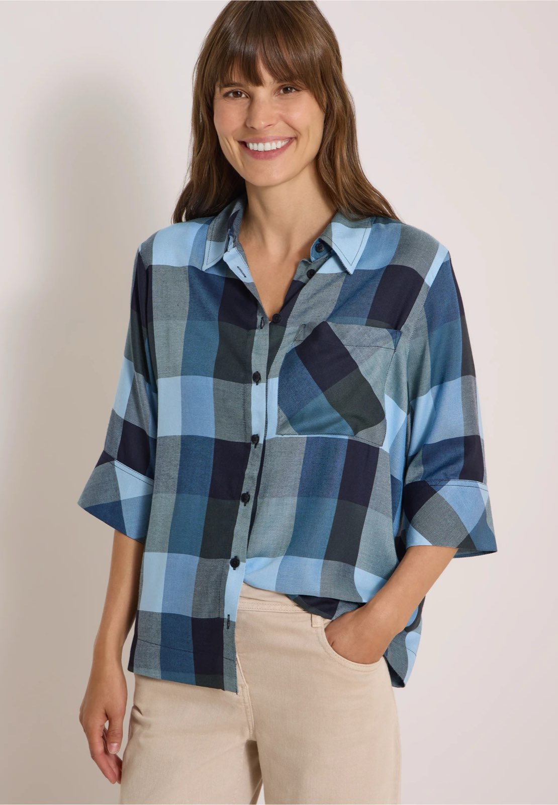 CECIL Blouse à carreaux Femme bleu Photo 4