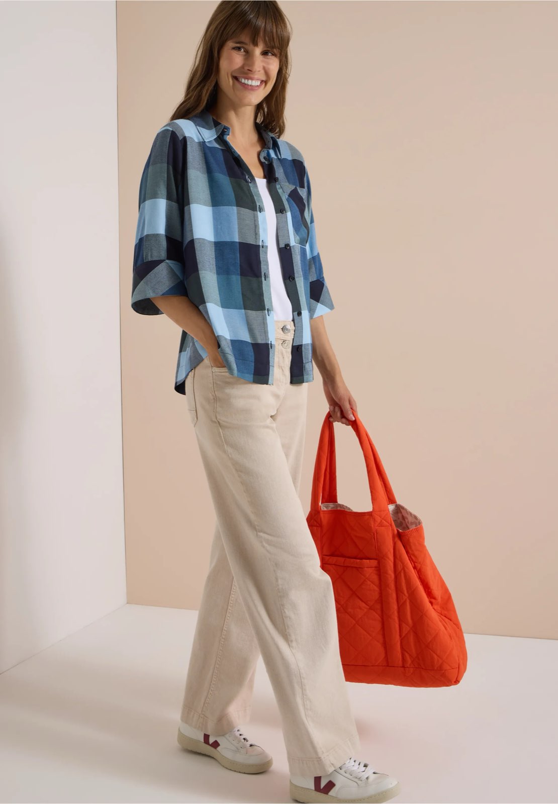 CECIL Blouse à carreaux Femme bleu Photo 6