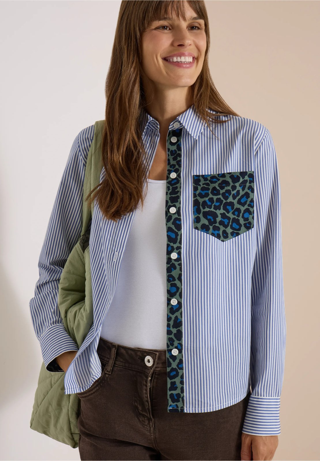 CECIL Blouse à imprimé rayé Femme bleu Photo 2