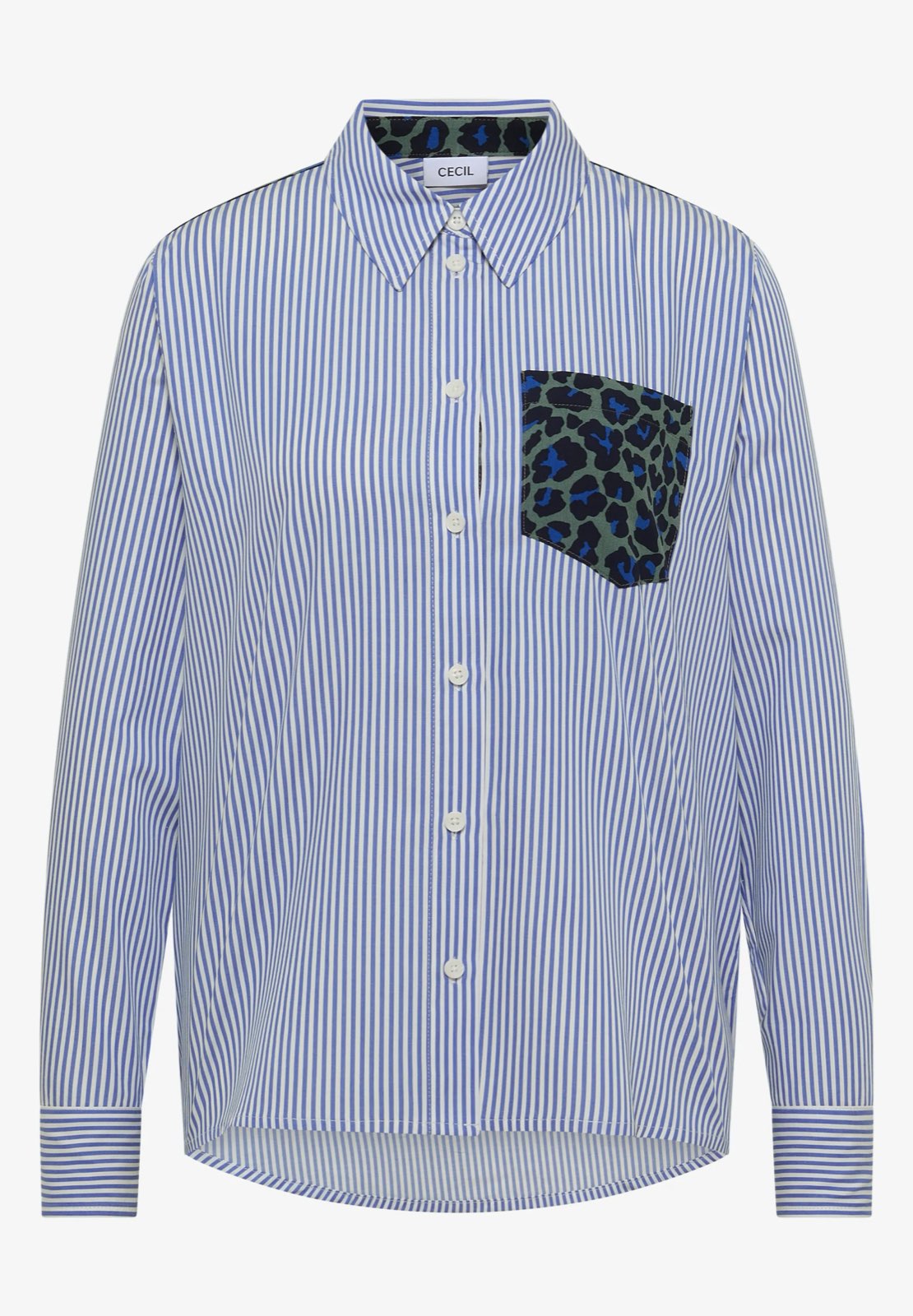 CECIL Blouse à imprimé rayé Femme bleu