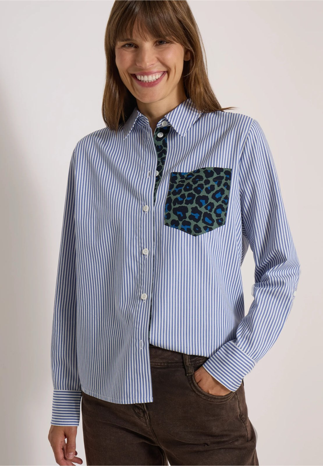CECIL Blouse à imprimé rayé Femme bleu Photo 4