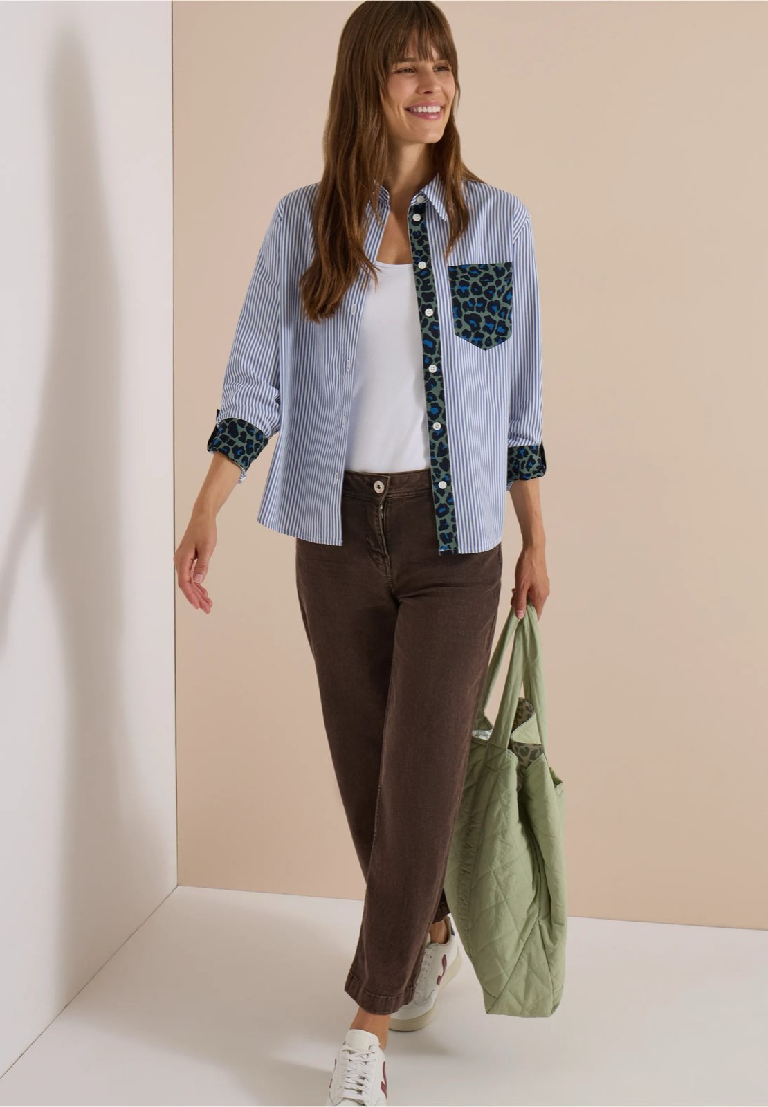 CECIL Blouse à imprimé rayé Femme bleu Photo 7