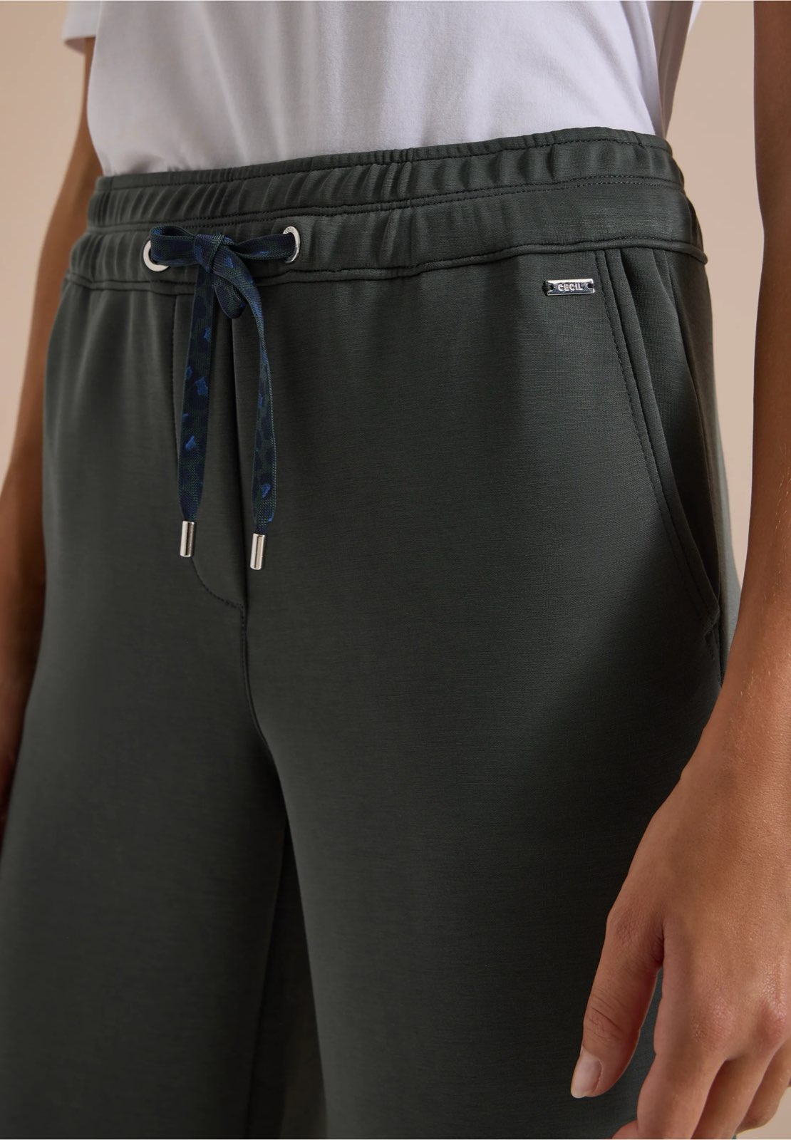 CECIL Neele pantalon en soie Femme vert Photo 6
