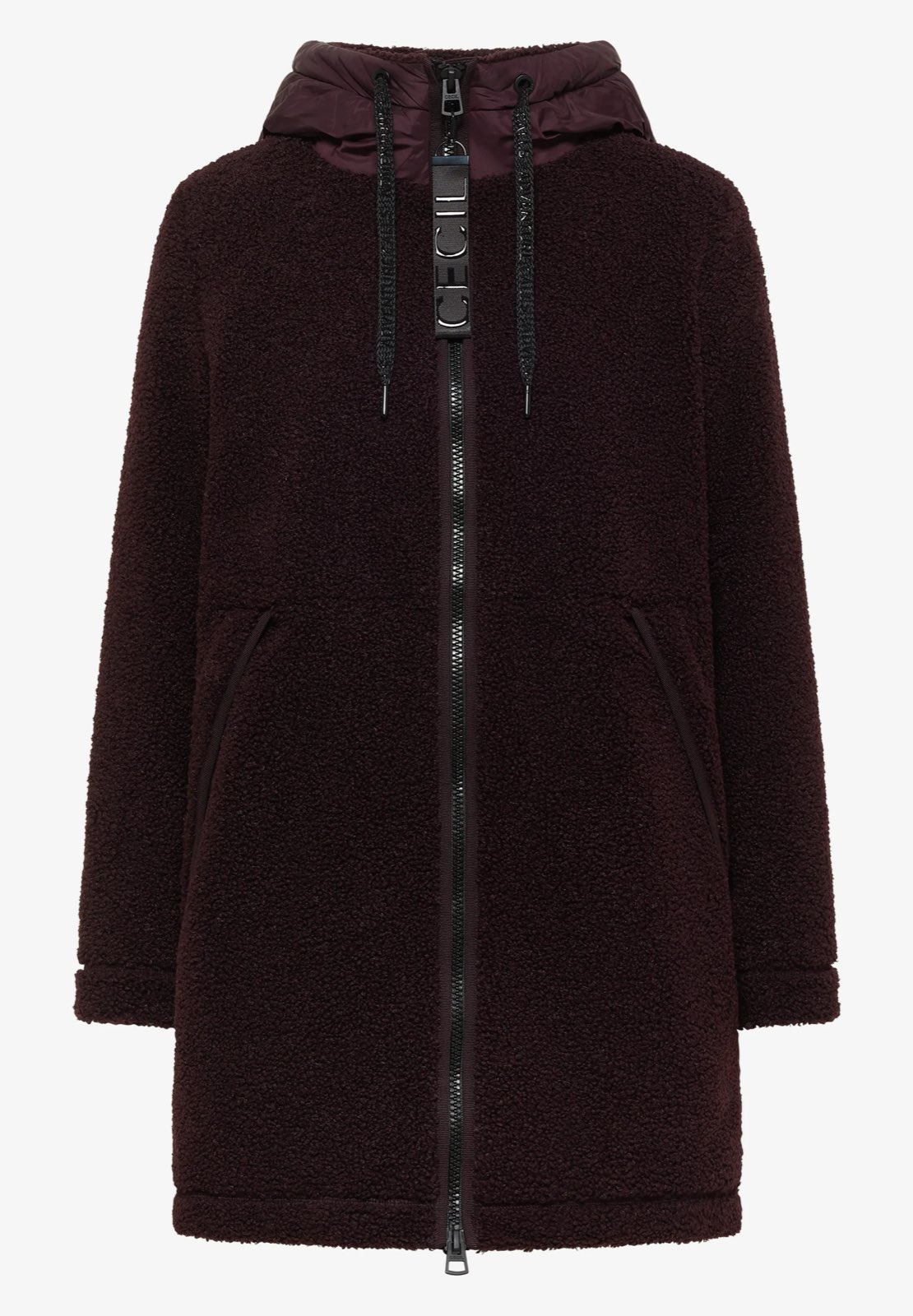 CECIL Manteau Teddy Matmix Femme rouge