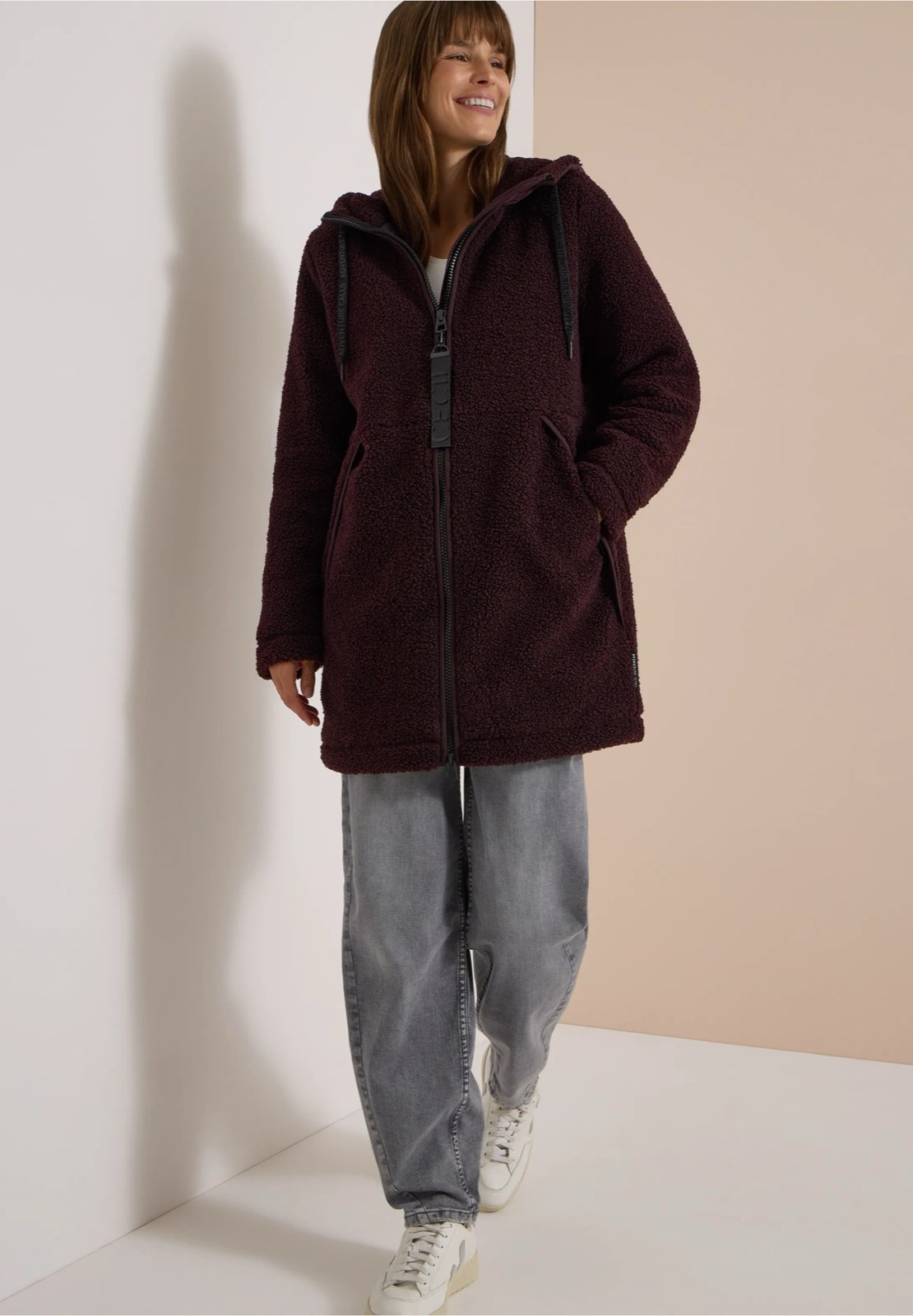 CECIL Manteau Teddy Matmix Femme rouge Photo 4
