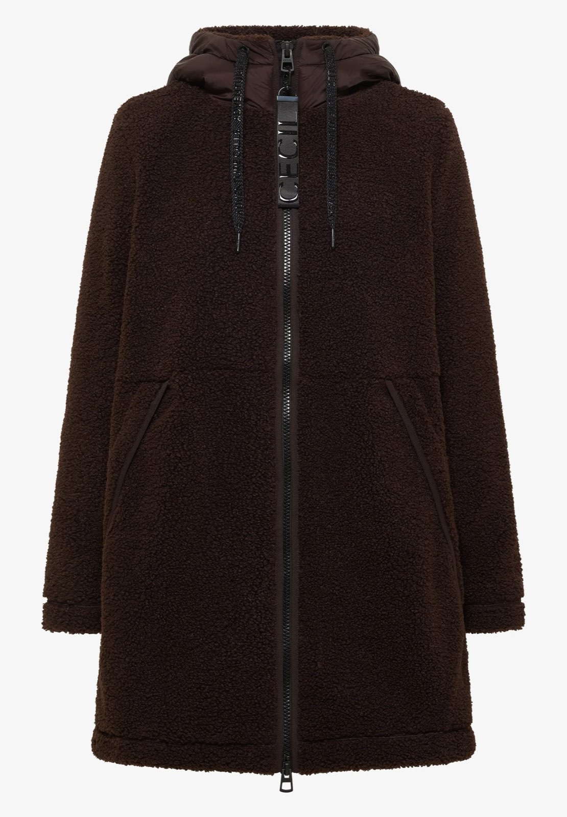 CECIL Manteau Teddy Matmix Femme marron