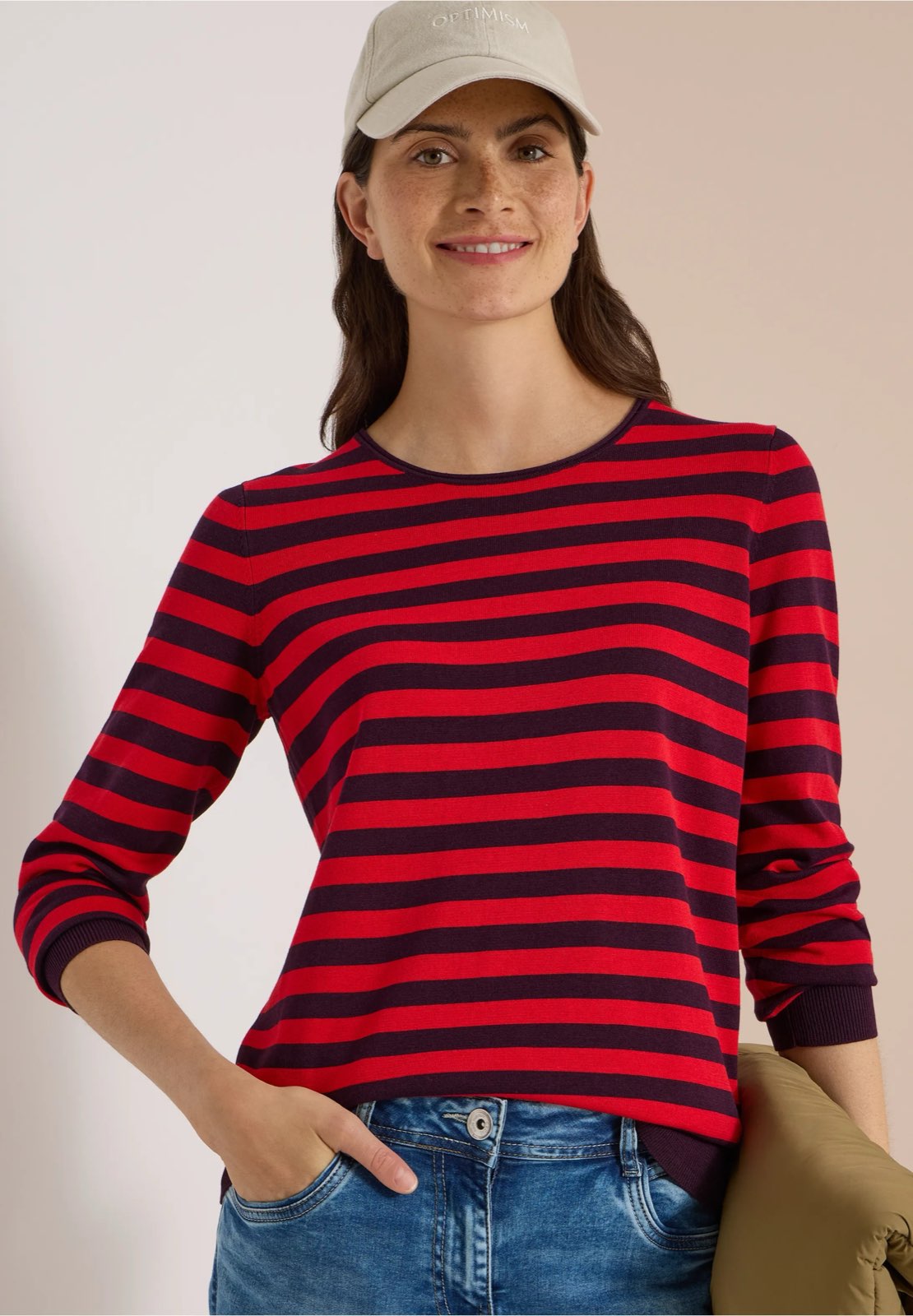 CECIL Col rond Femme rouge Photo 2