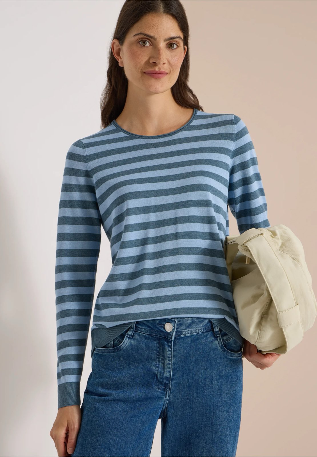 CECIL Col rond Femme bleu Photo 2