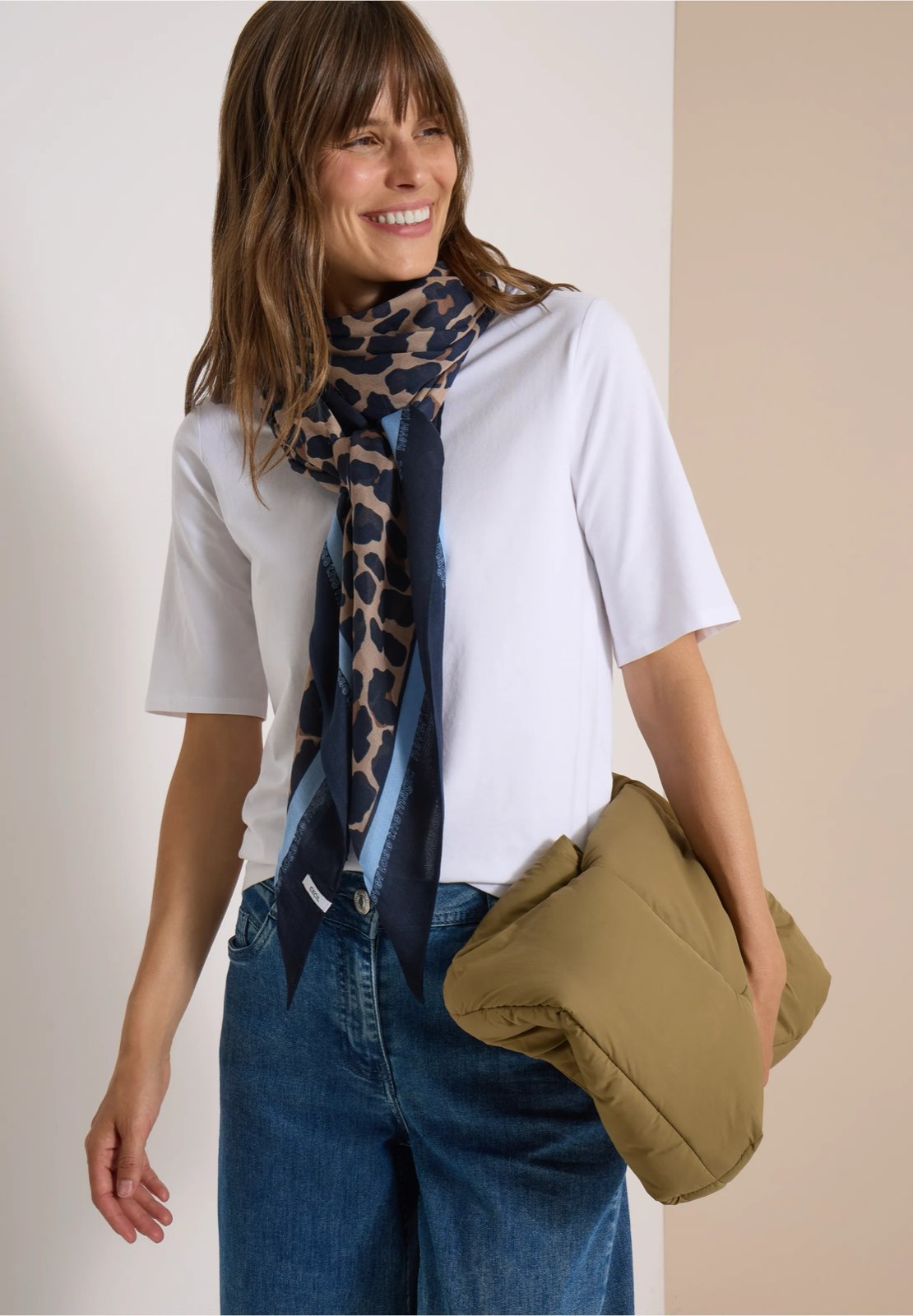 CECIL Imprimé triangulaire double épaisseur Femme beige Photo 2