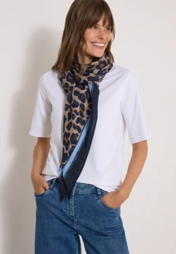 CECIL Imprimé triangulaire double épaisseur Femme beige Photo 3