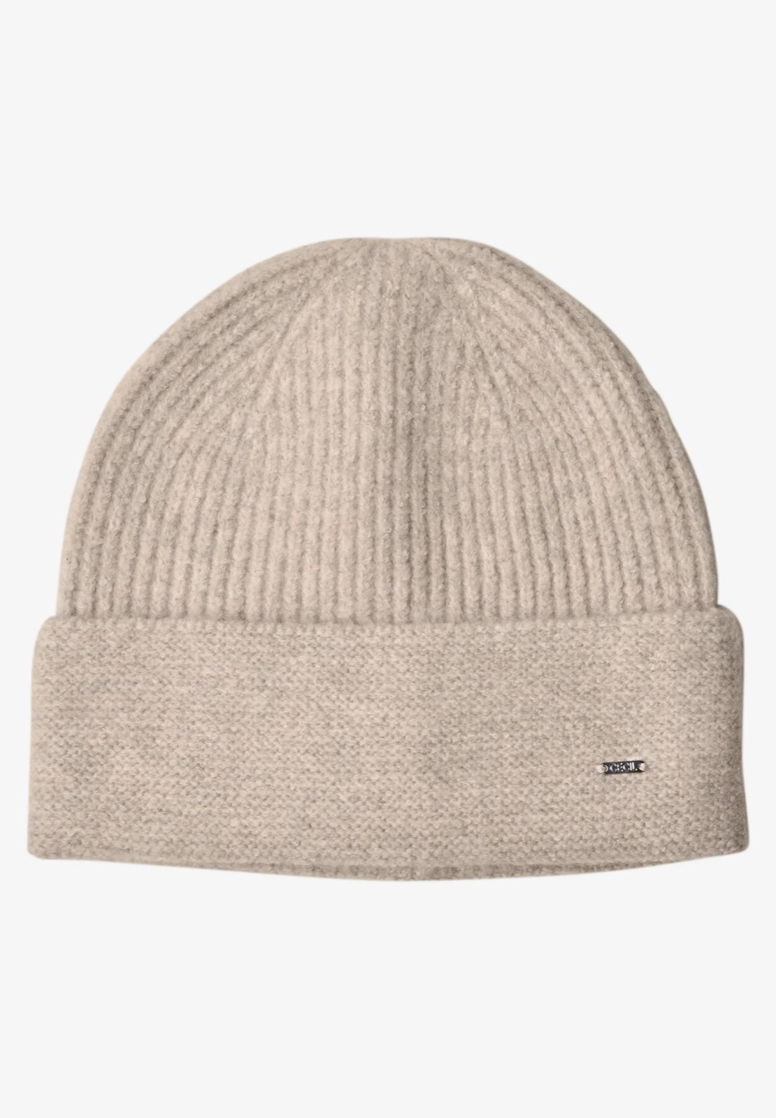 CECIL Bonnet en tricot chiné Femme beige