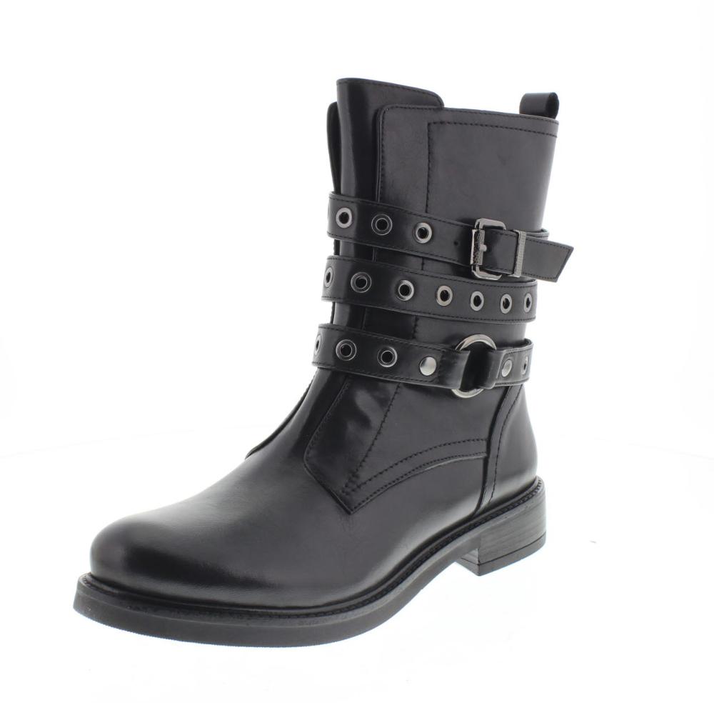 CAFE' NOIR noir Femme motard chaussures bottines FC155