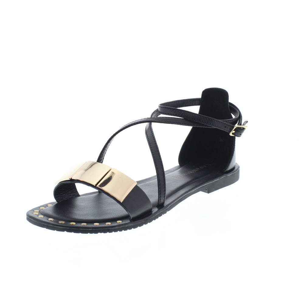 CAFE' NOIR C1GL1030 Sandali Bassi con Cinturino alla Caviglia nero N001  Scarpe EUR 71,10 - PicClick IT