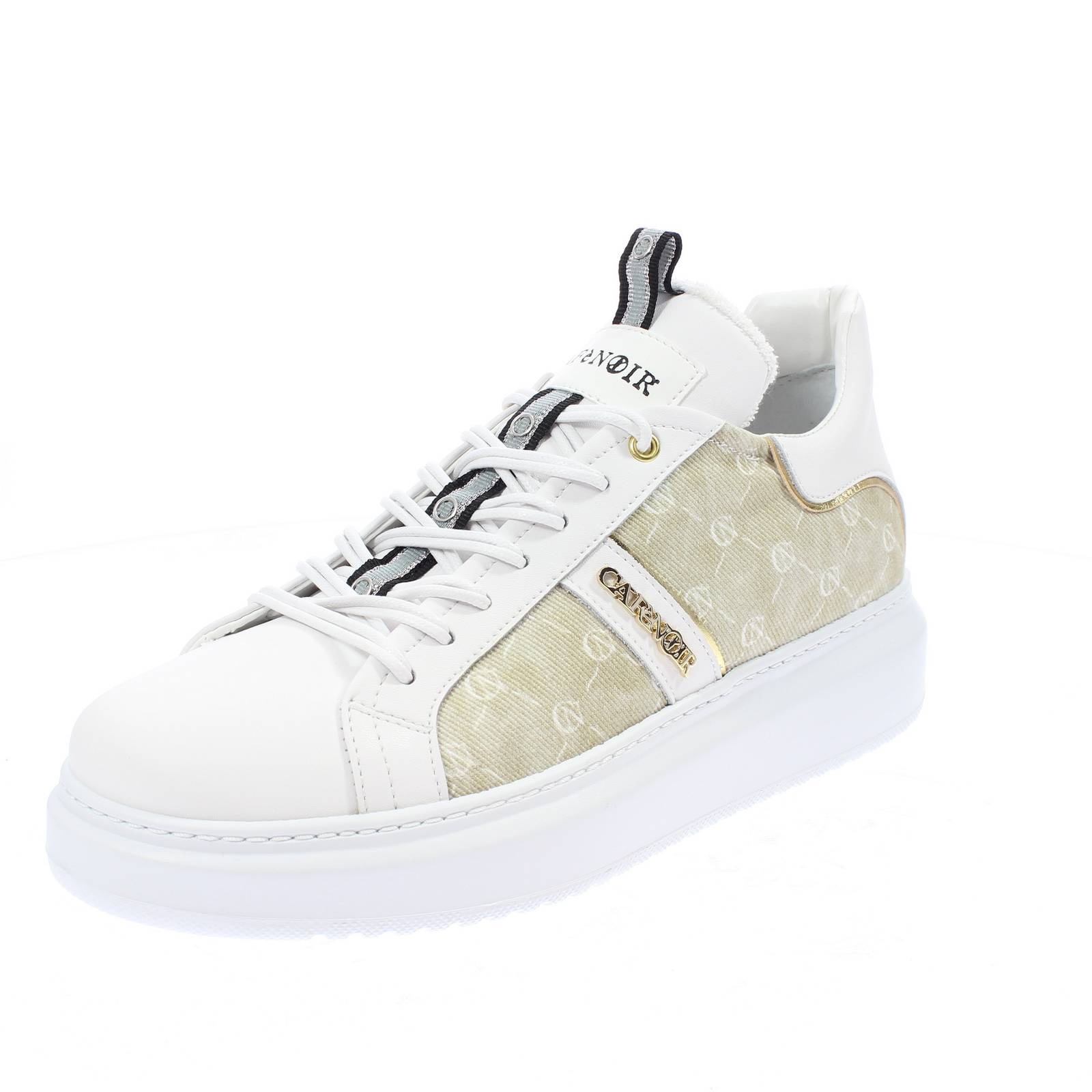 Кроссовки Cafe Noir в бежевом цвете Pelle E Tessuto Suola Oversize - Donna Scarpe