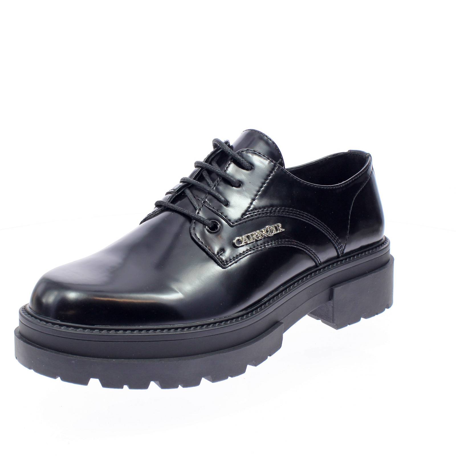 Cafe Noir Derby In Sintetico Con Carrarmato Nero Donna Scarpe Stringate Basse eBay
