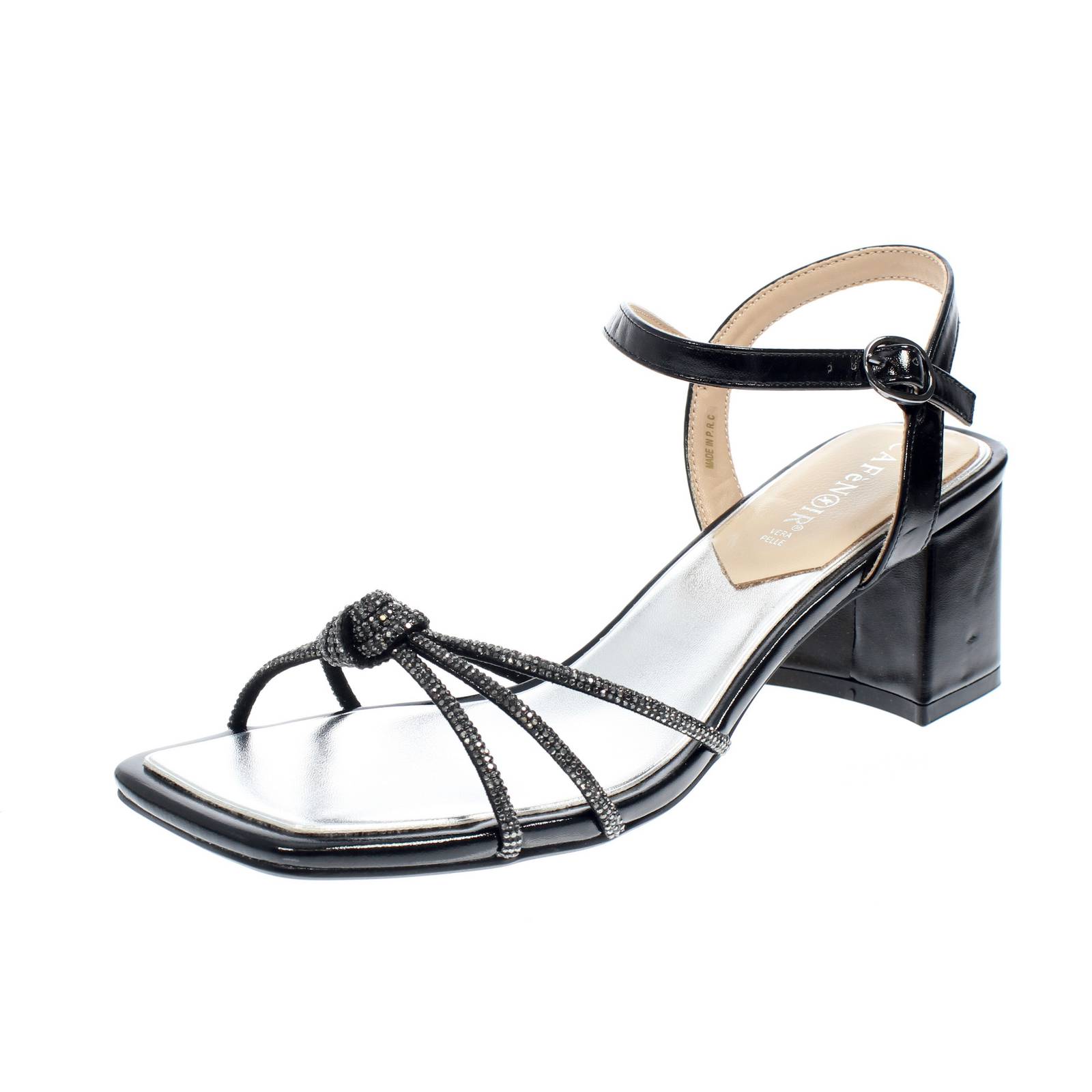 CAFE' NOIR Hochhackige Sandalen mit Riemen Damen schwarz