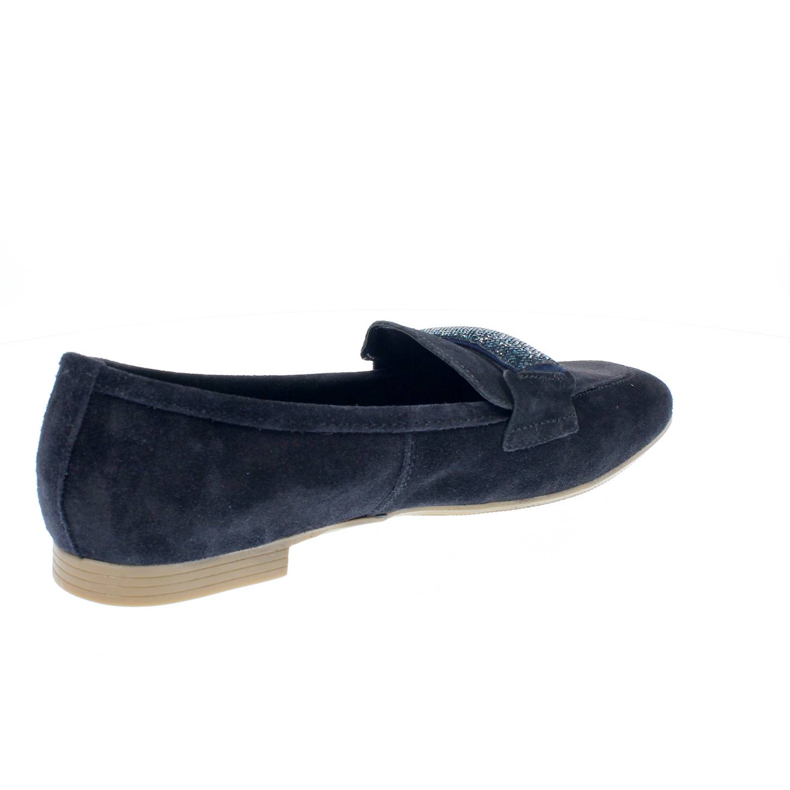 CAFE' NOIR Mocassini bassi eleganti in Pelle Donna blu Foto 4