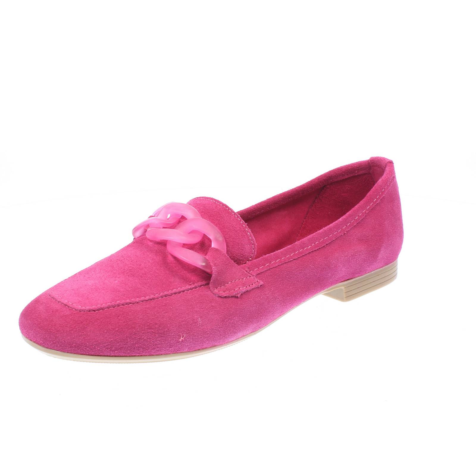 CAFE' NOIR Elegante niedrige Loafer aus Leder Damen pink