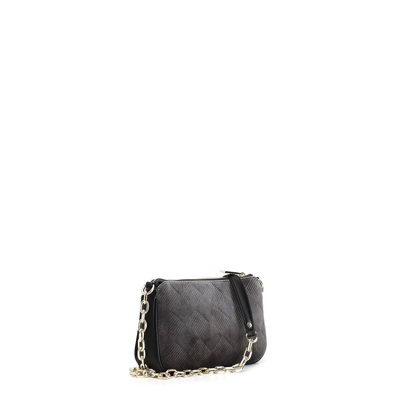 CAFE' NOIR Tracollina in Velluto con Logo Embossed Donna nero Foto 3