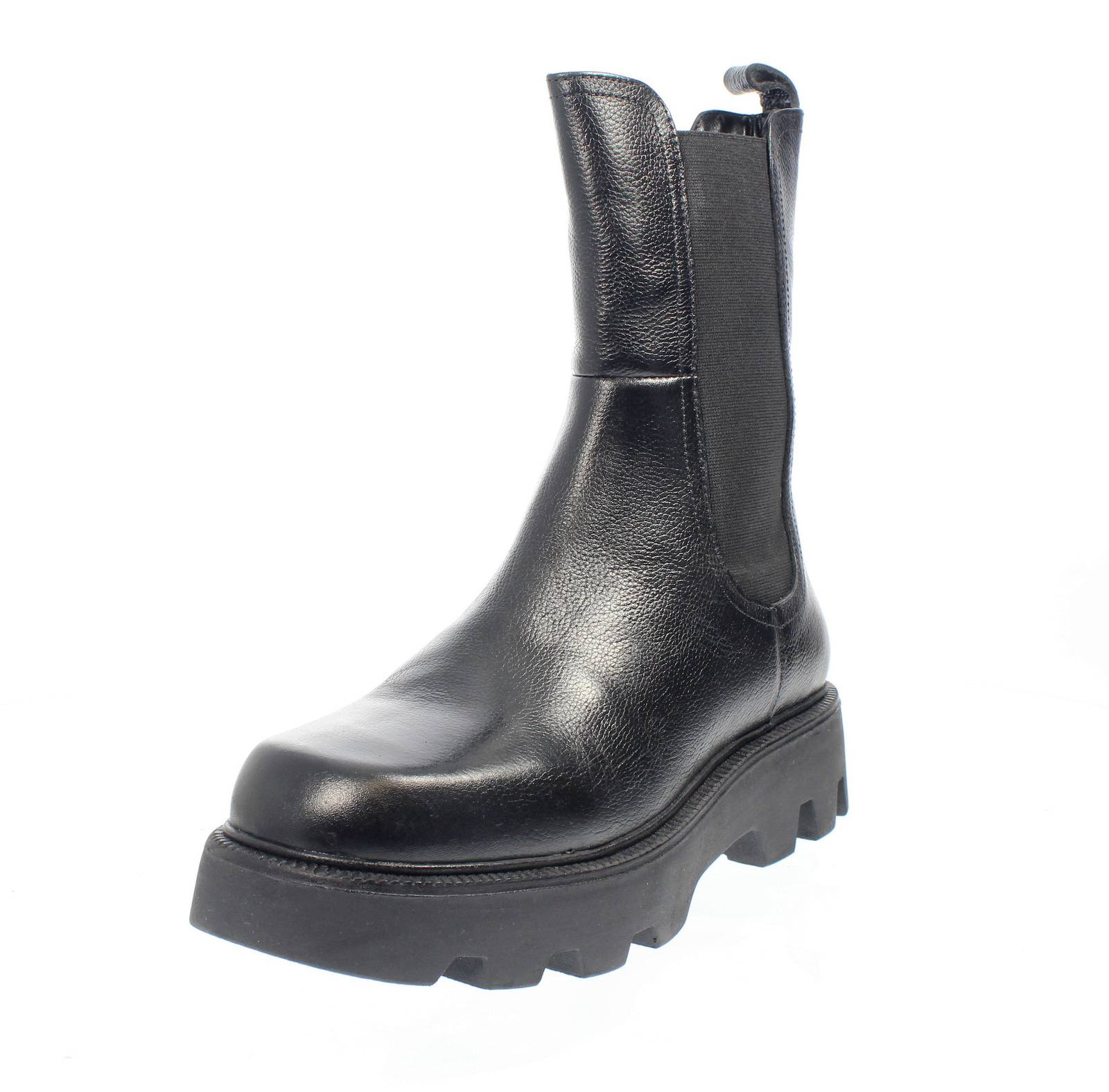 CAFE' NOIR Chelsea-Stiefel aus Leder Damen schwarz