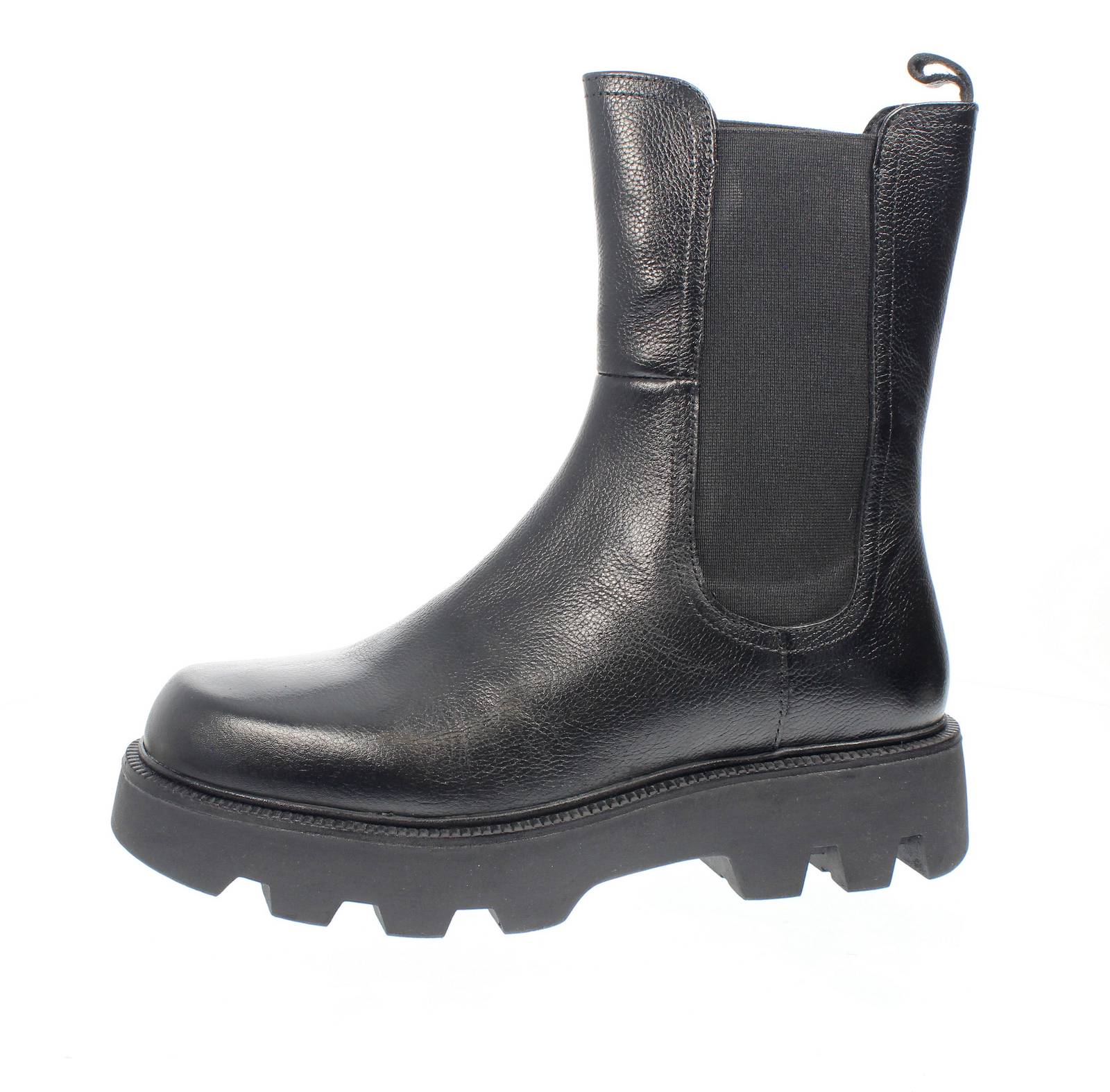CAFE' NOIR Chelsea Boots carrarmato in Pelle Donna nero Foto 3