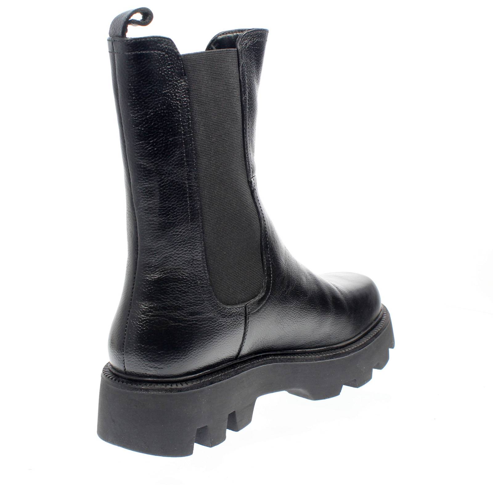 CAFE' NOIR Chelsea Boots carrarmato in Pelle Donna nero Foto 4