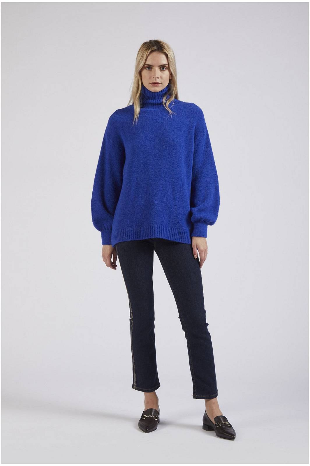 CAFE' NOIR Maglione Collo Alto Donna blu