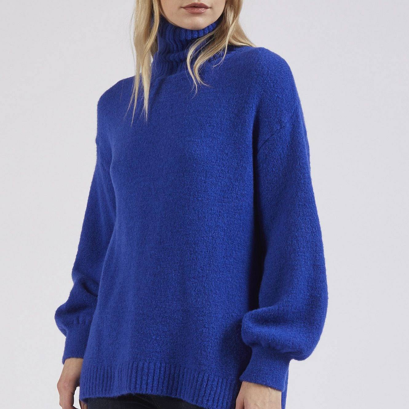 CAFE' NOIR Maglione Collo Alto Donna blu Foto 3