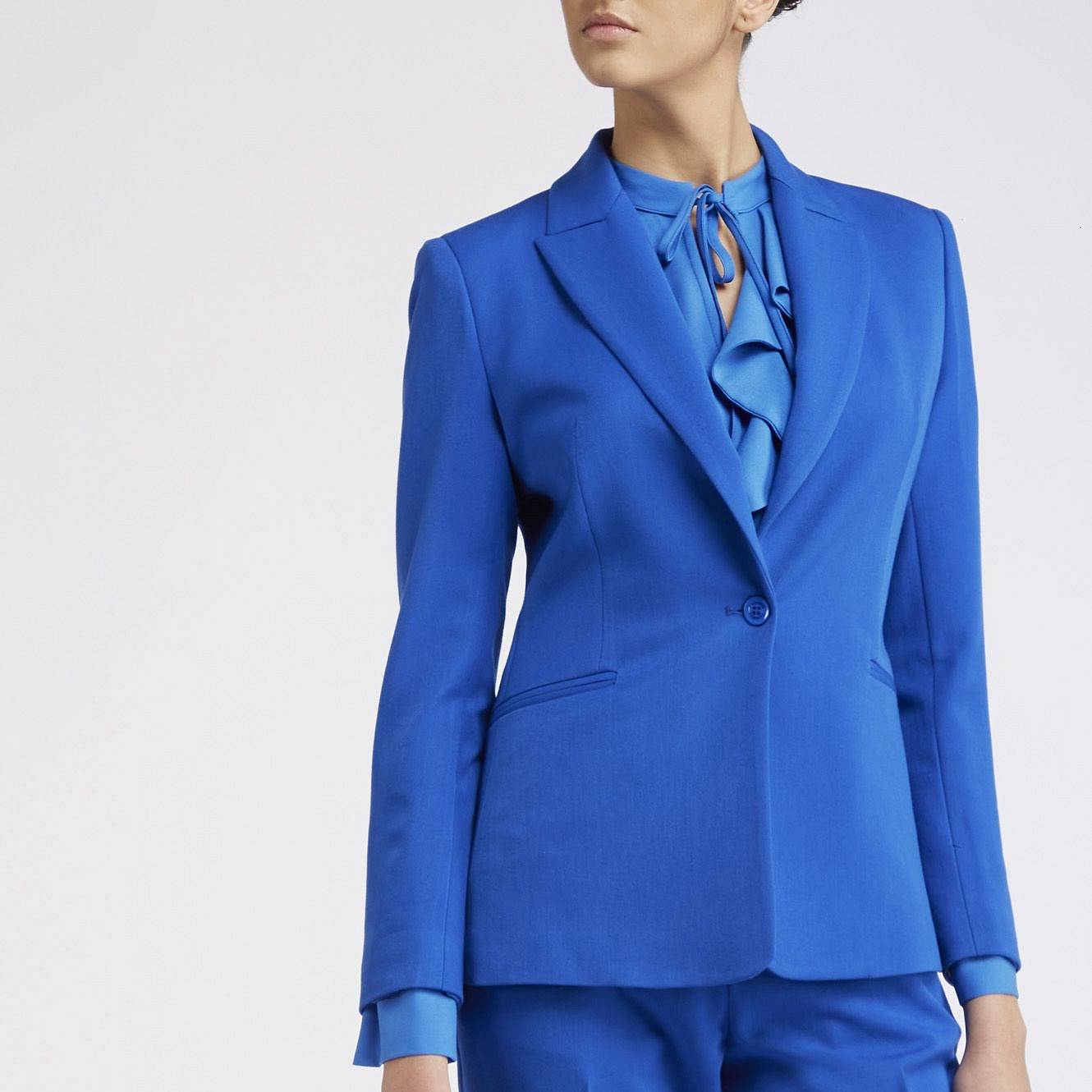 CAFE' NOIR Einreihige Jacke Damen blau Foto 3