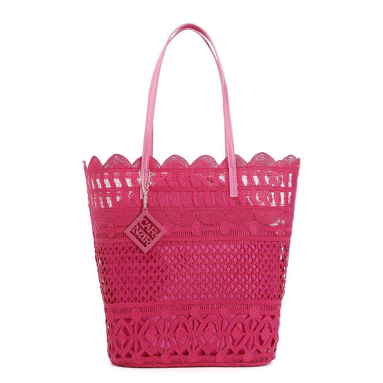 CAFE' NOIR shopping in pizzo con charm Donna fuxia