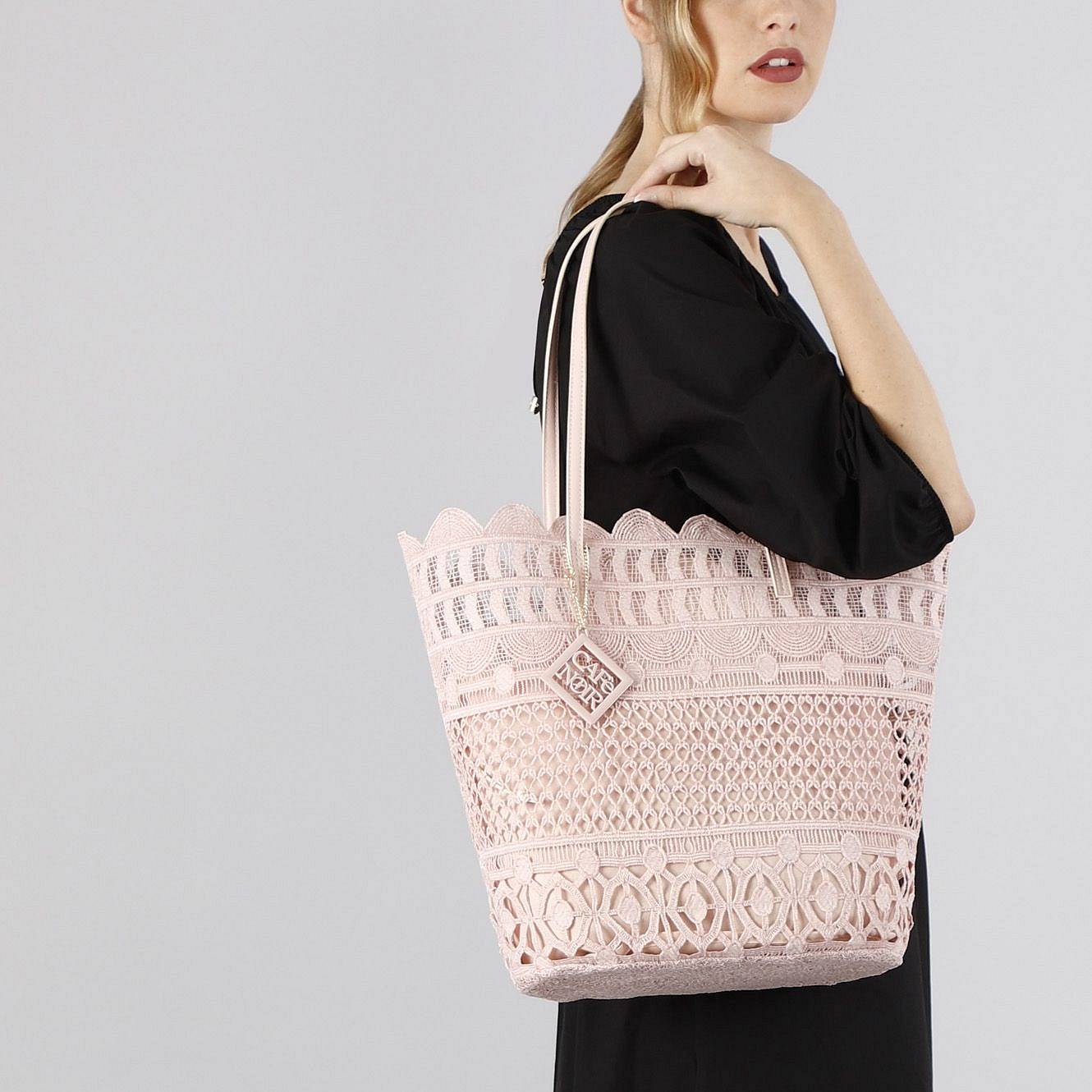 CAFE' NOIR shopping in pizzo con charm Donna rosa Foto 4