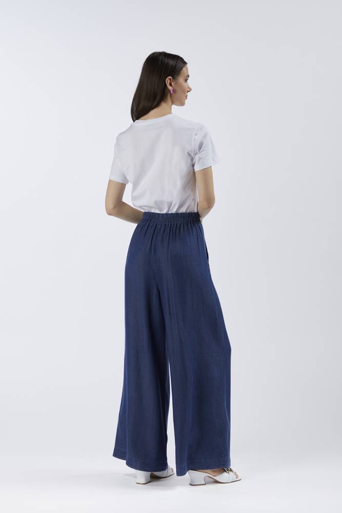 Tencel Oltre Pantaloni Jeans Jeans Wide Leg In Tencel