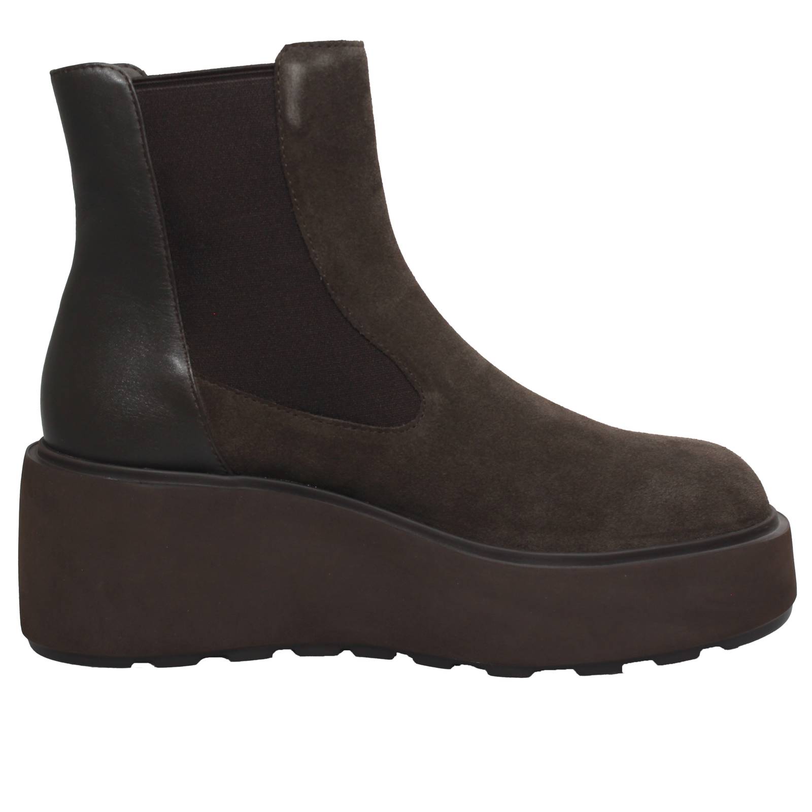 CAFE' NOIR Chelsea Boots con platform e zeppa Donna testa di moro Foto 2