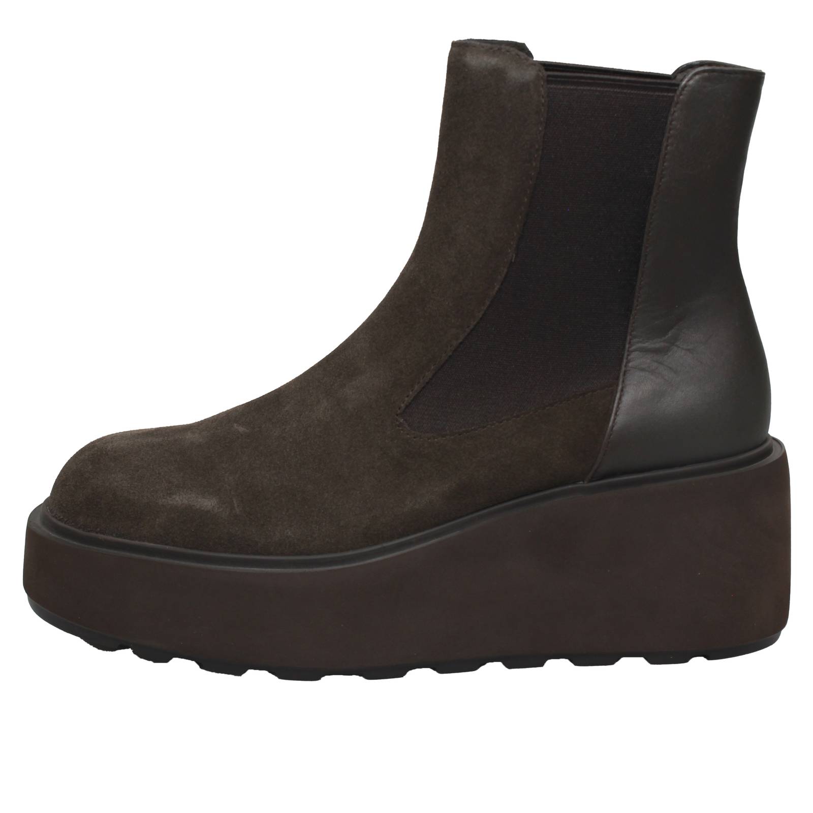 CAFE' NOIR Chelsea Boots con platform e zeppa Donna testa di moro Foto 3