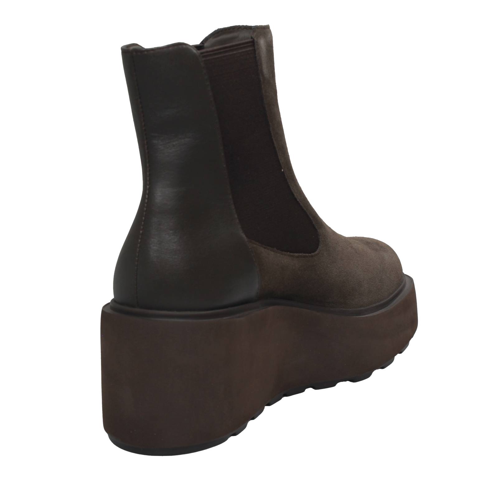 CAFE' NOIR Chelsea Boots con platform e zeppa Donna testa di moro Foto 4