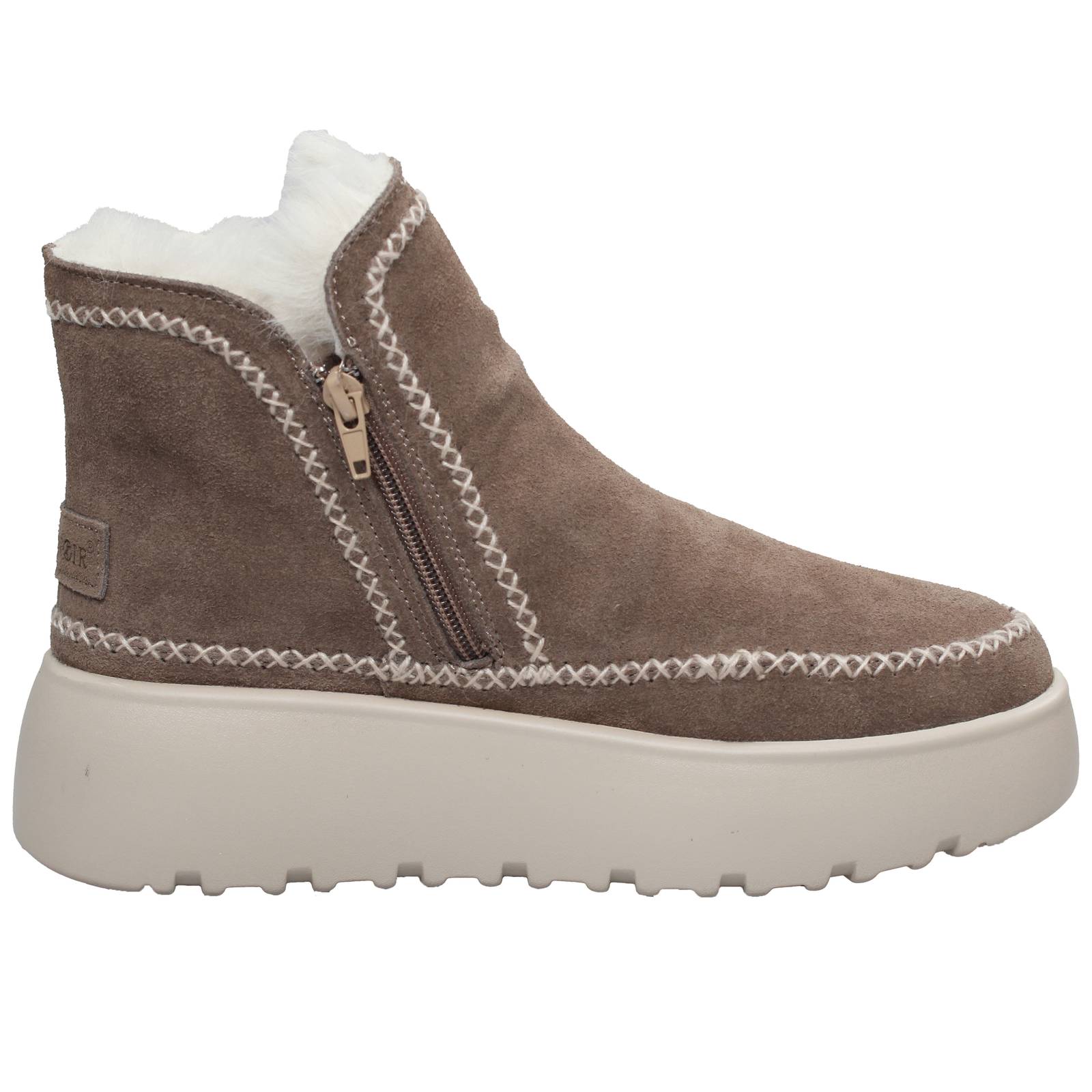 CAFE' NOIR Stivaletti platform in Suede Donna sabbia Foto 2