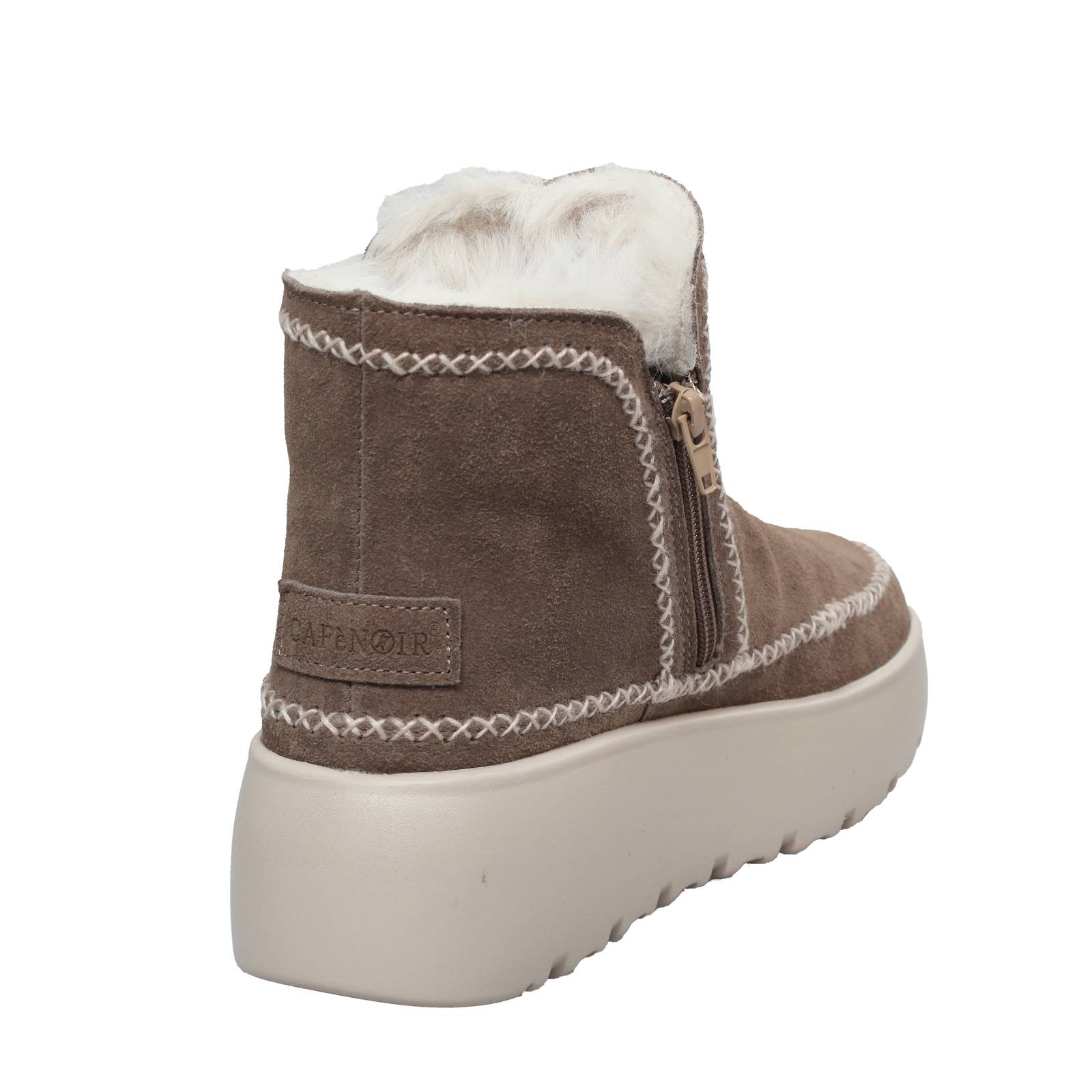 CAFE' NOIR Stivaletti platform in Suede Donna sabbia Foto 4