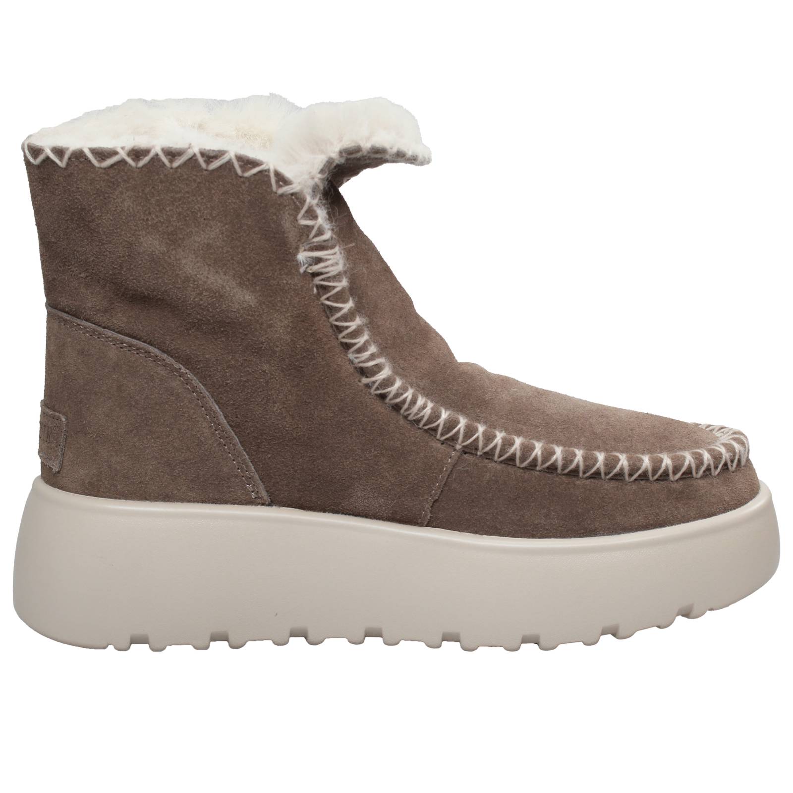 CAFE' NOIR Stivaletti platform in Suede Donna sabbia Foto 2