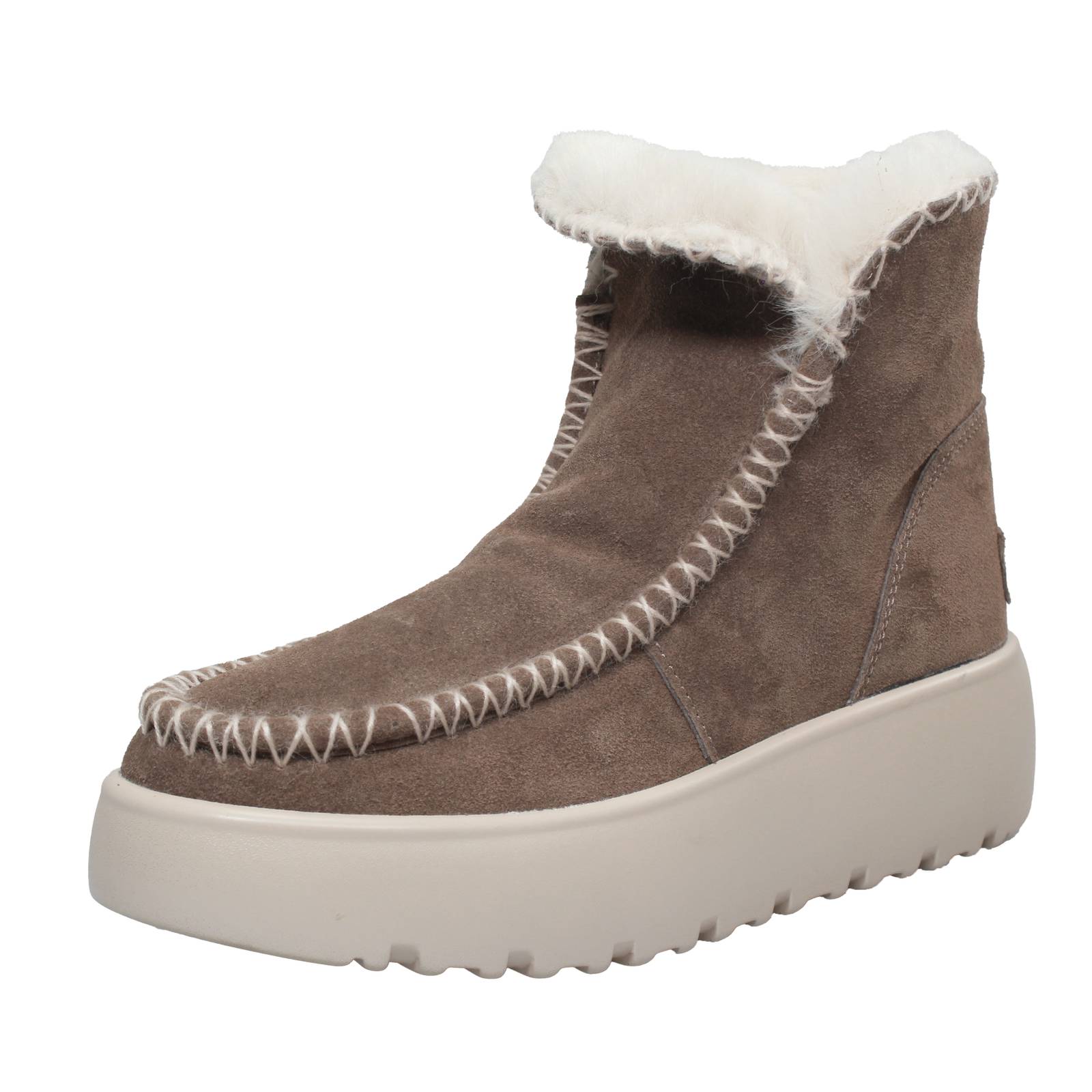 CAFE' NOIR Stivaletti platform in Suede Donna sabbia