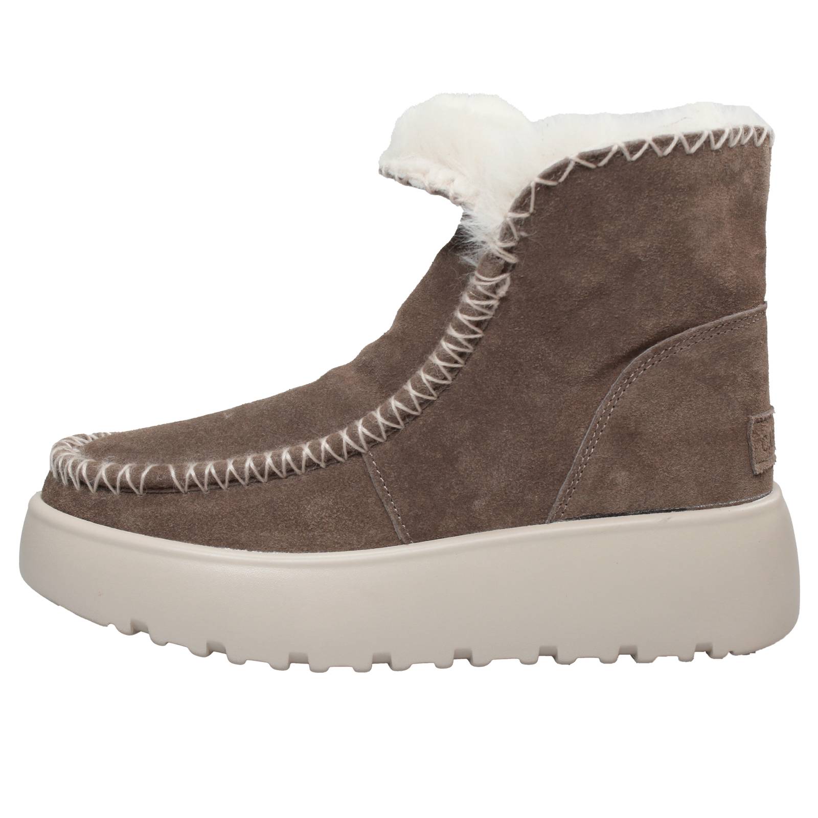 CAFE' NOIR Stivaletti platform in Suede Donna sabbia Foto 3