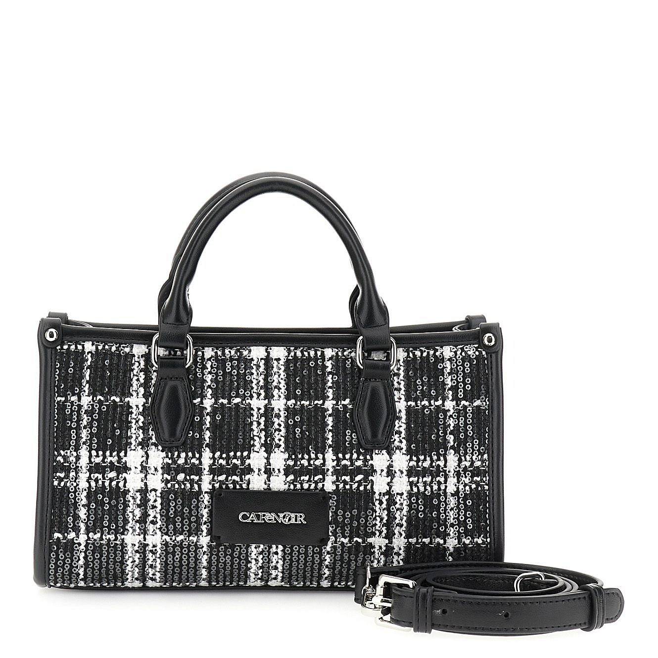 CAFE' NOIR mini bag scozzese Donna nero